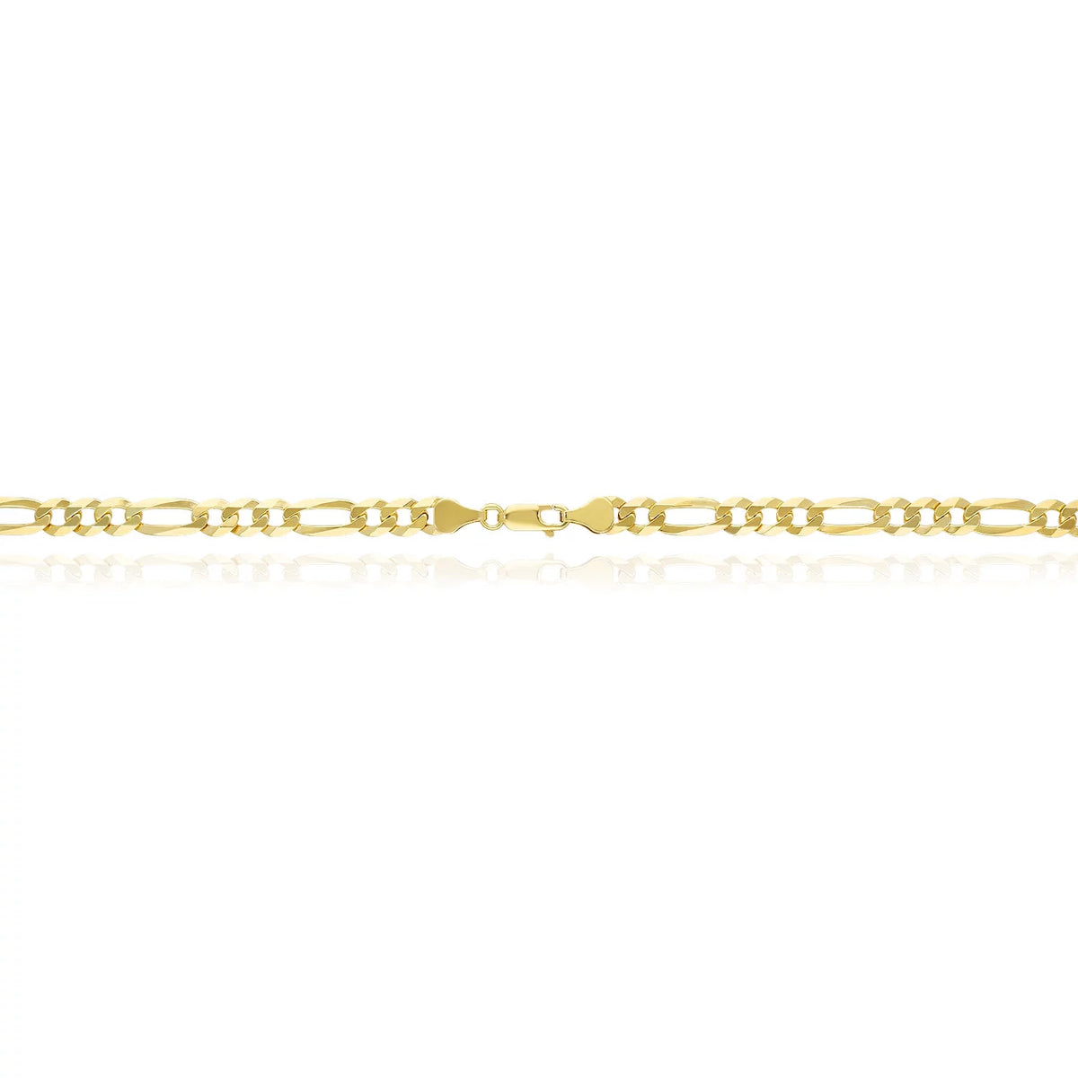 18K Gold Over Sterling Silver 6mm Figaro Chain Necklace R2778