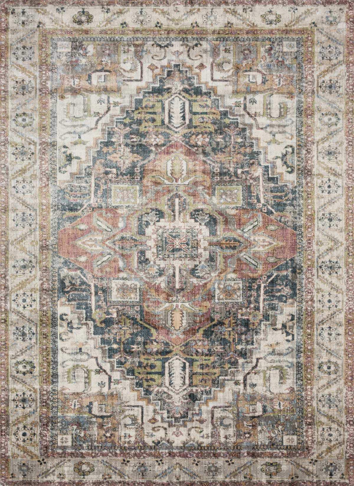 Ivory Multi 6'7 x 9'2 Rug E688