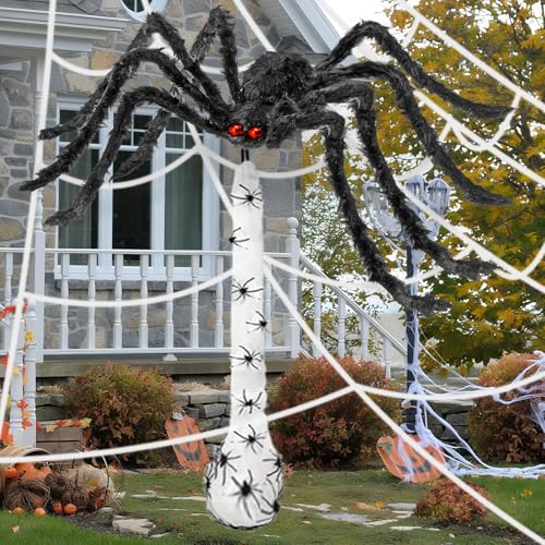 16.4 x 15.7 Ft Prelit Halloween Spider Web Net Lights with Timer L825