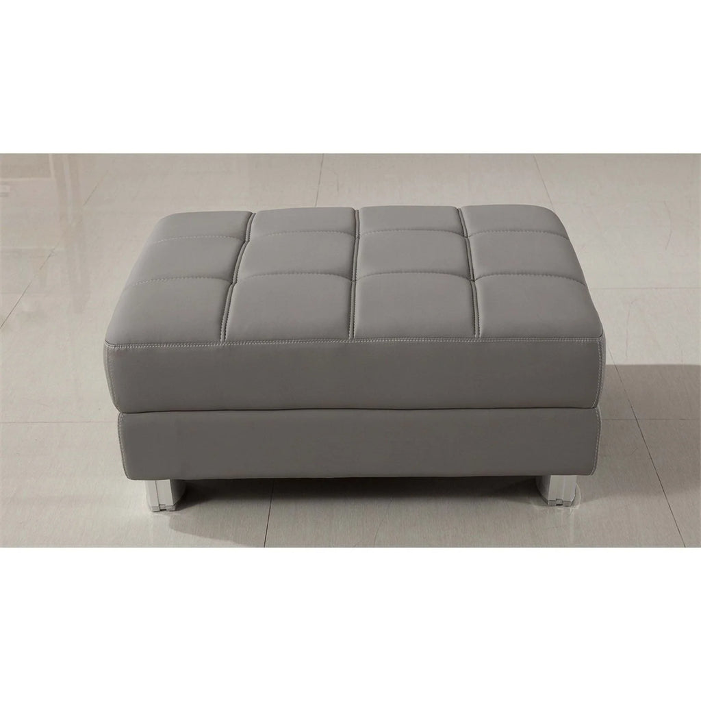Gray Faux Leather Sectional with Right Facing Chaise S20598