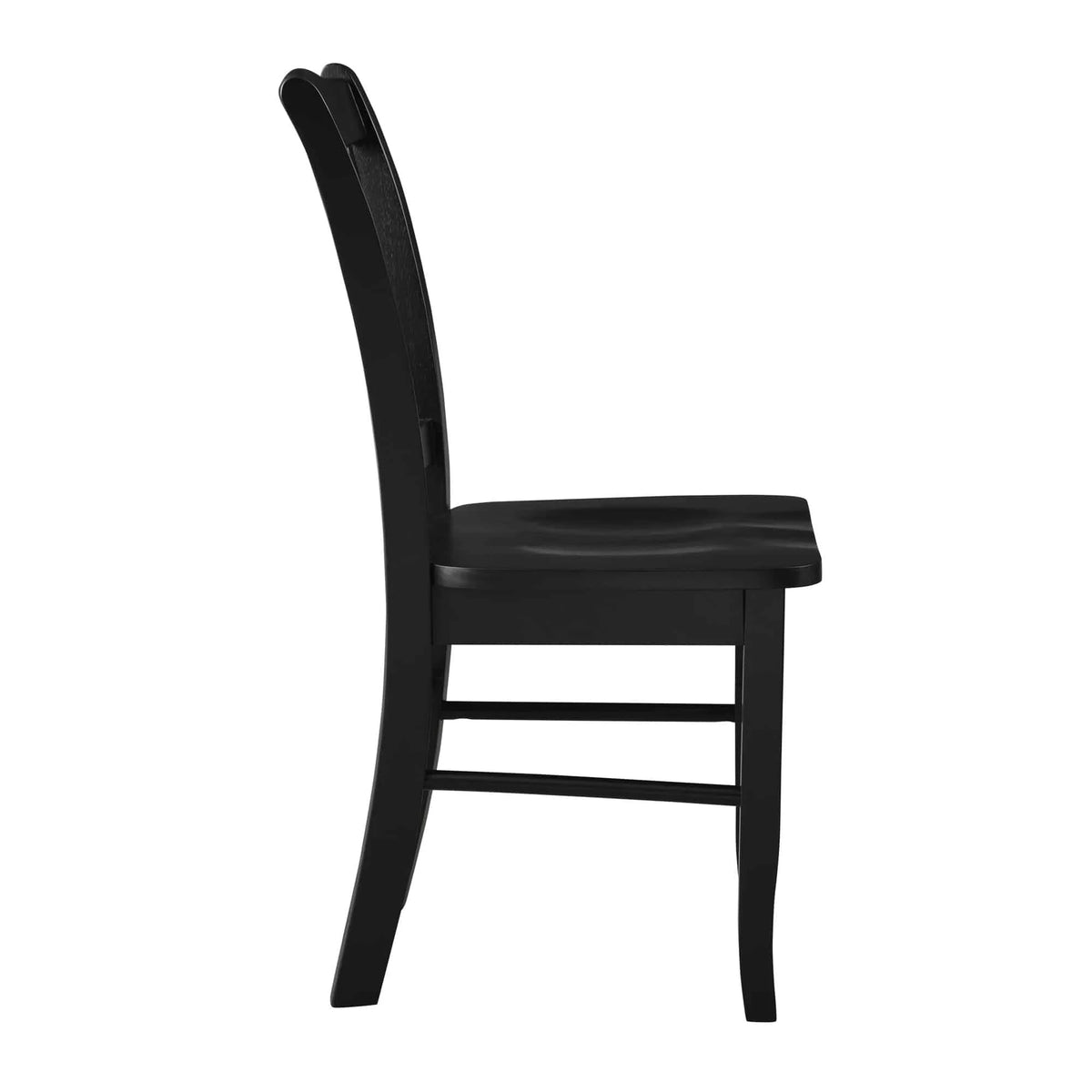 Black Rubberwood Dining Chairs Set of 2 J2340