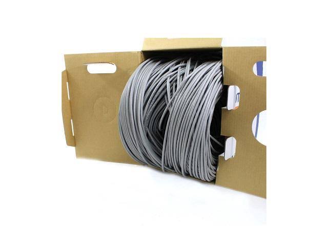 Cat5e Plenum 24AWG Unshielded 1000Ft Solid Gray D5010