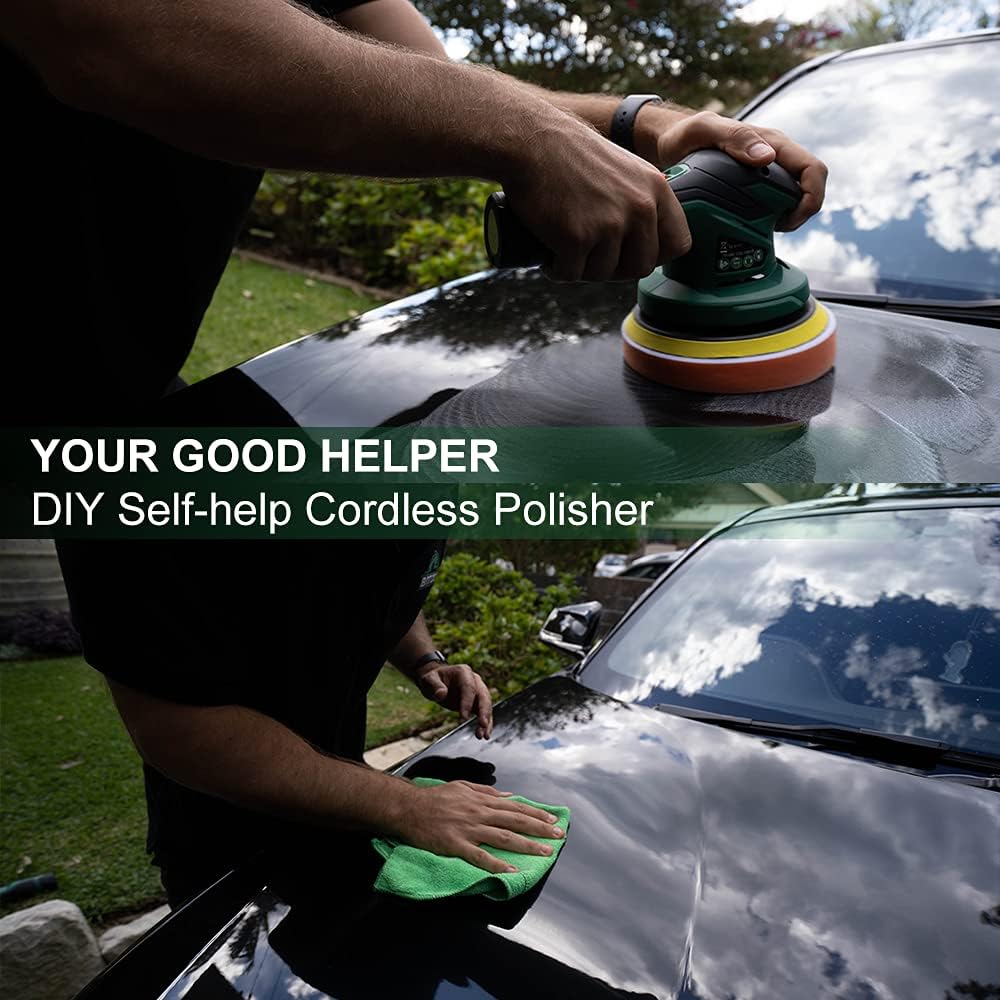Cordless Car Buffer Polisher with 12V Lithium Rechargeable Battery G489