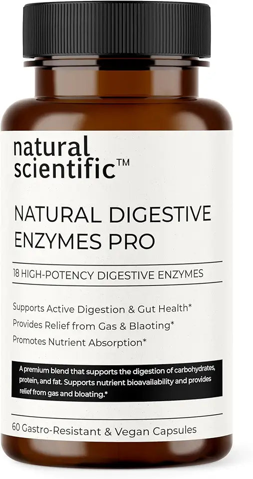 Plant-Based Digestive Enzymes with Probiotics and Prebiotics 60 Capsules U4175