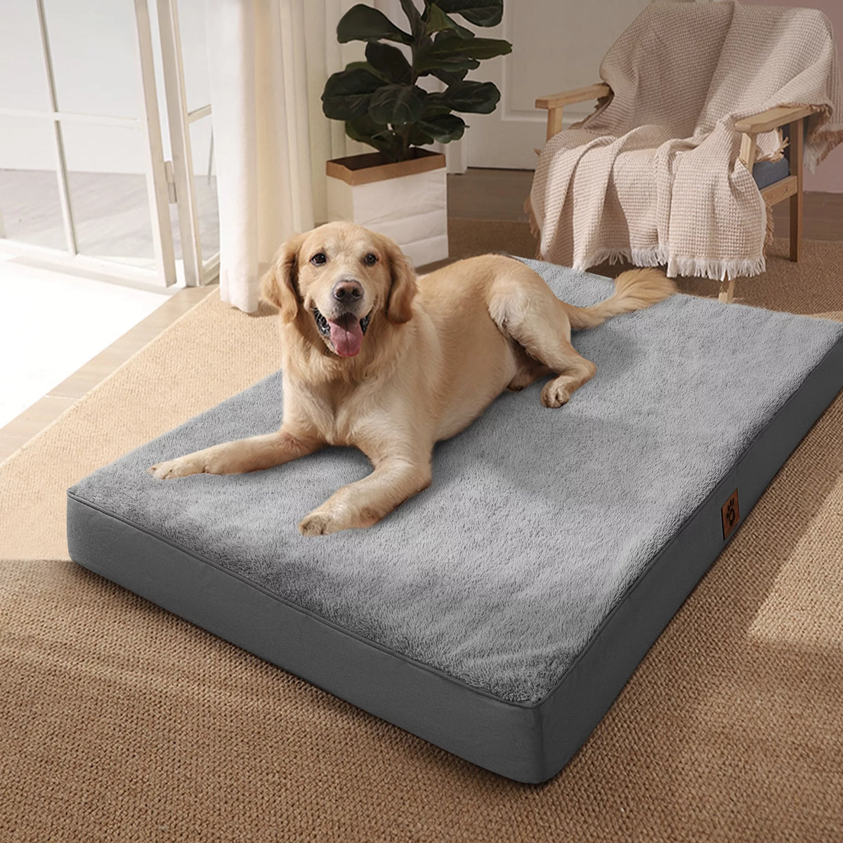 Orthopedic Dog Bed Plush Mattress with Removable Waterproof Cover Q509