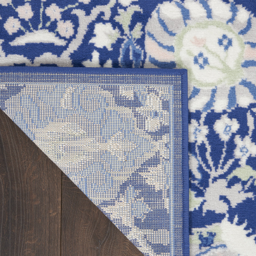 Floral Bohemian Navy Multicolor 5' x 7' Area Rug O416