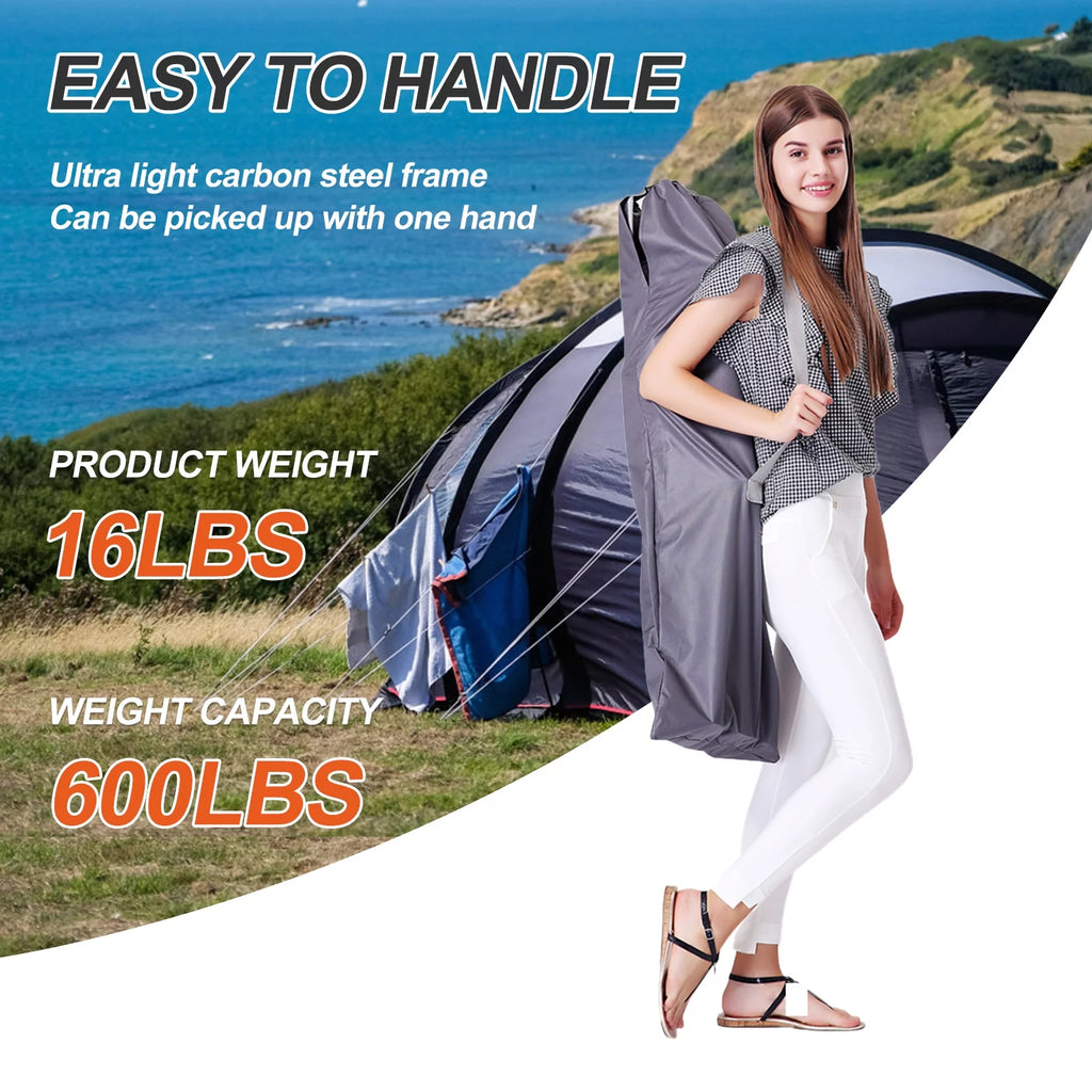 75" Folding Bed with Mattress and Carry Bag Z6038