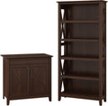 Bing Cherry Secretary Desk with 5 Shelf Bookcase V5204