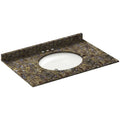 Blue 37W 22D 4 in. Single Vanity Top with Backsplash G679794