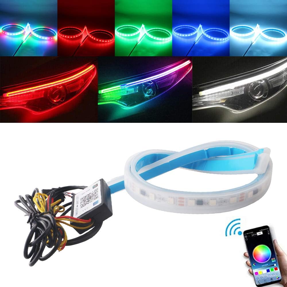 RGB Multi Color 60CM/24 Inch Waterproof LED Strip Lights 2Packs V891361