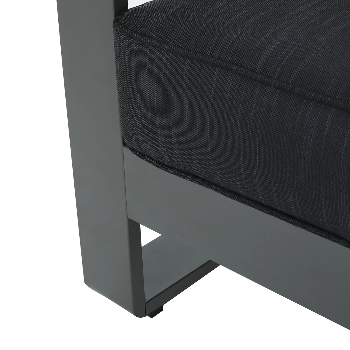 3 Seater Aluminum Loveseat Sofa with Tray L724295