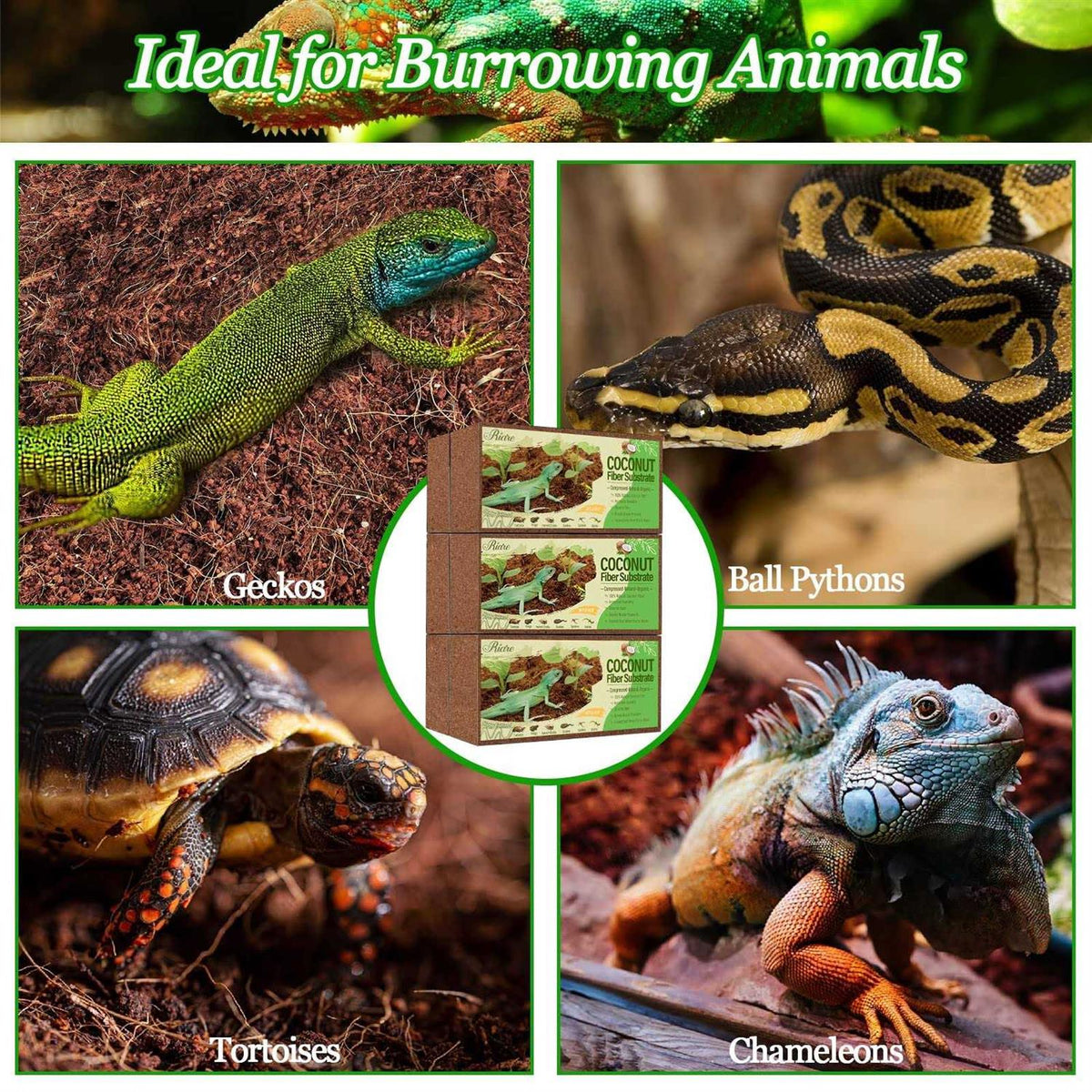 Natural Coconut Fiber Reptile Terrarium Bedding K61019