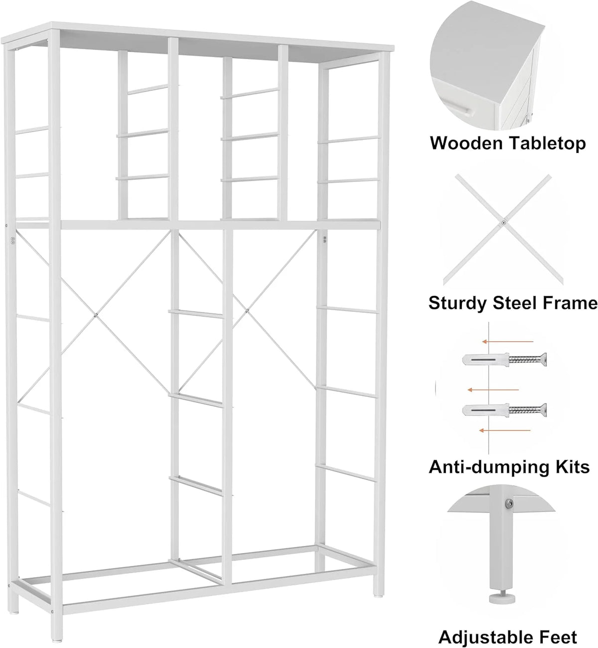 White 18 Drawer Fabric Dresser Q2730