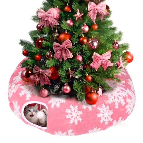 Christmas Tree Skirt with Cat Tunnel V670