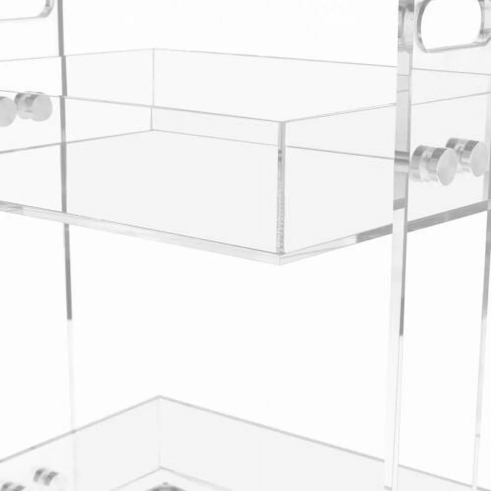 Acrylic Nightstand with 4 Wheels H667