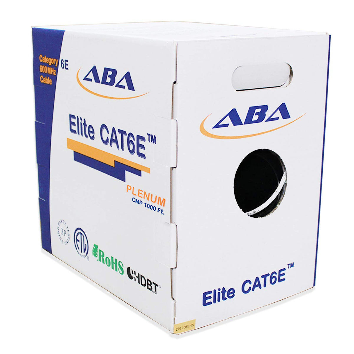 Cat6e Plenum 23AWG UTP 1000 Feet Solid Pure Copper Cable Y326