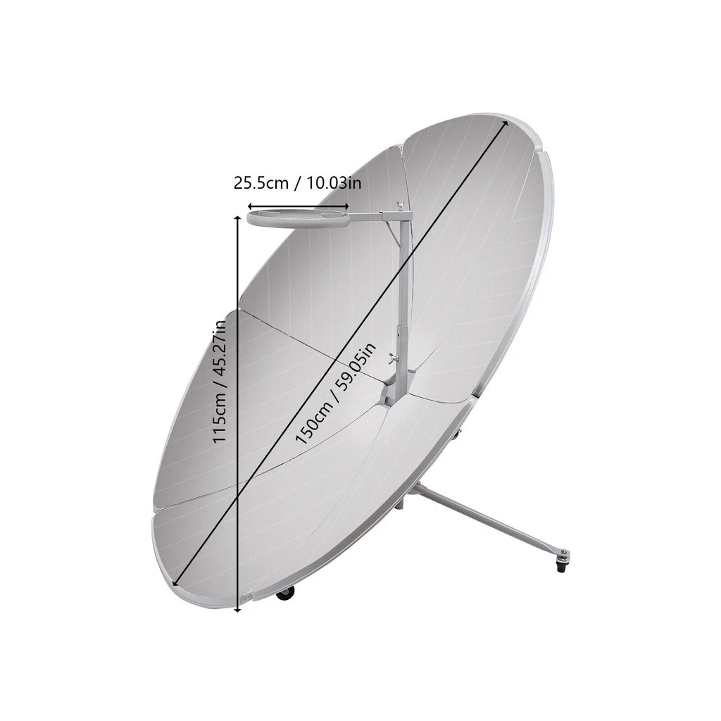 Portable 1800W Solar Cooker Outdoor Oven with Casters R79538