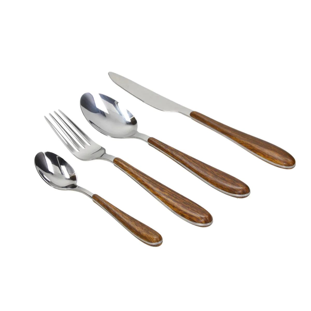 Wood Cutlery Set 24 pcs S632803