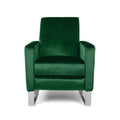 Green Velvet Push Back Recliner K17522