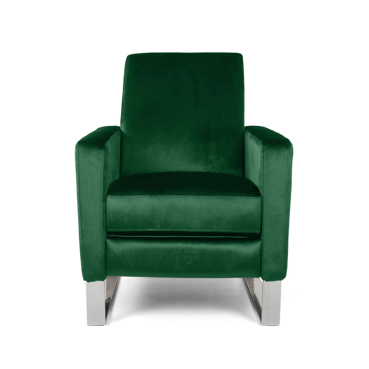 Green Velvet Push Back Recliner K17522