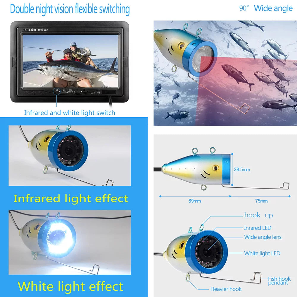 Underwater Fishing Viewing System with 7'' Color LCD Monitor N356