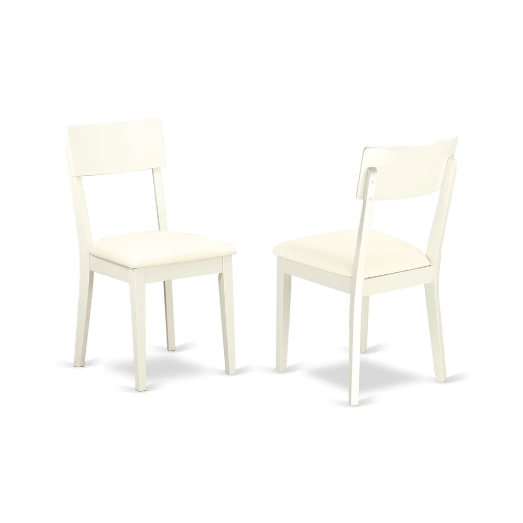5-piece White Dining Set with 2 Chairs and 2 Benches N966166