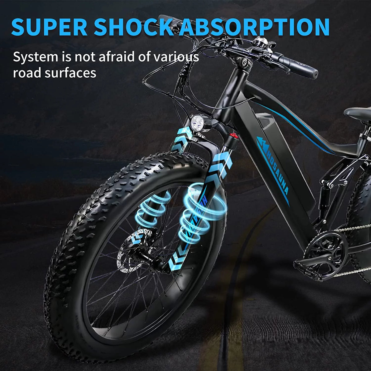 500W 26'' Fat Tire Electric Mountain Bike V1403
