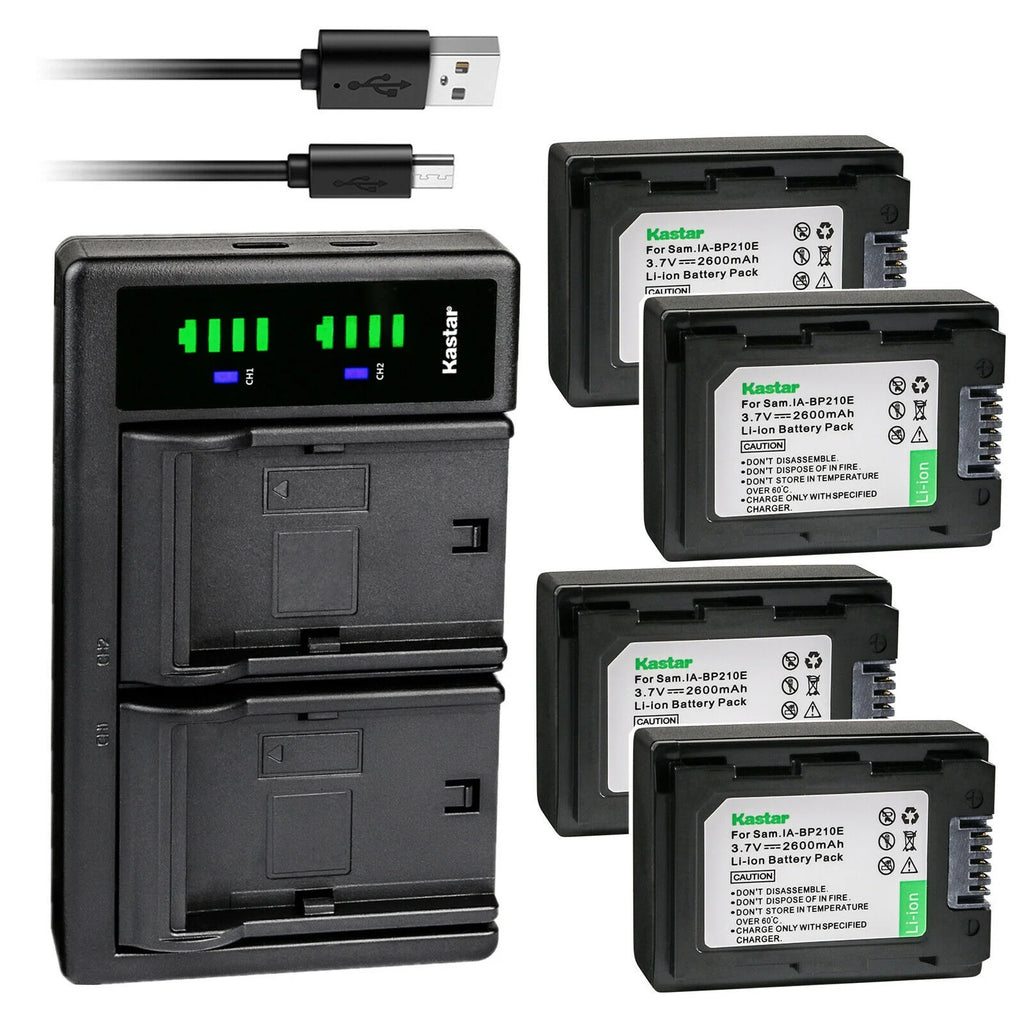 4-Pack Battery and USB Charger J57871