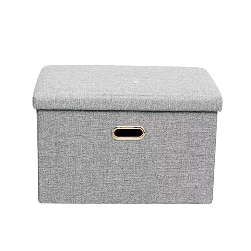 Collapsible Storage Ottoman Space Gray C70813