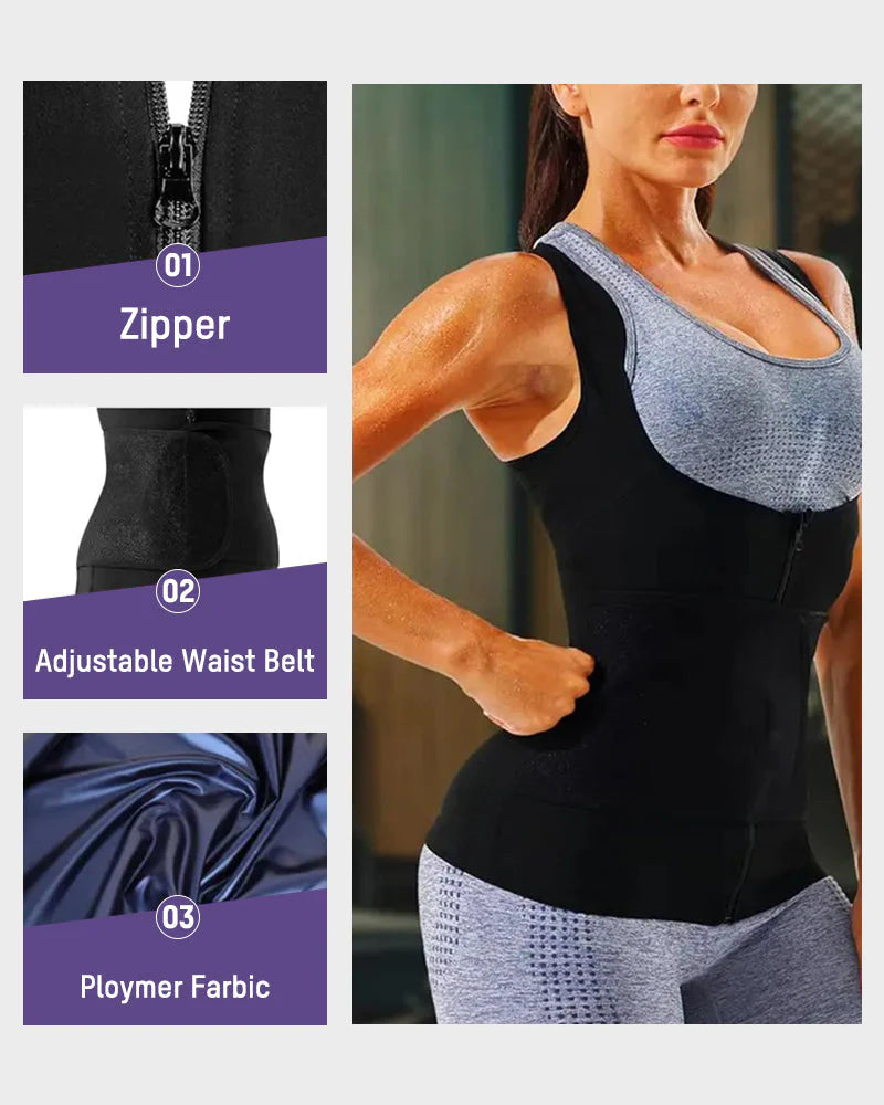 Adjustable Sauna Sweat Waist Trainer Tank Top S4259