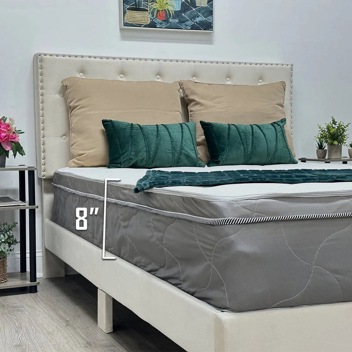 8 Inch Comfort Foam & Spring Hybrid Queen Mattress I30760