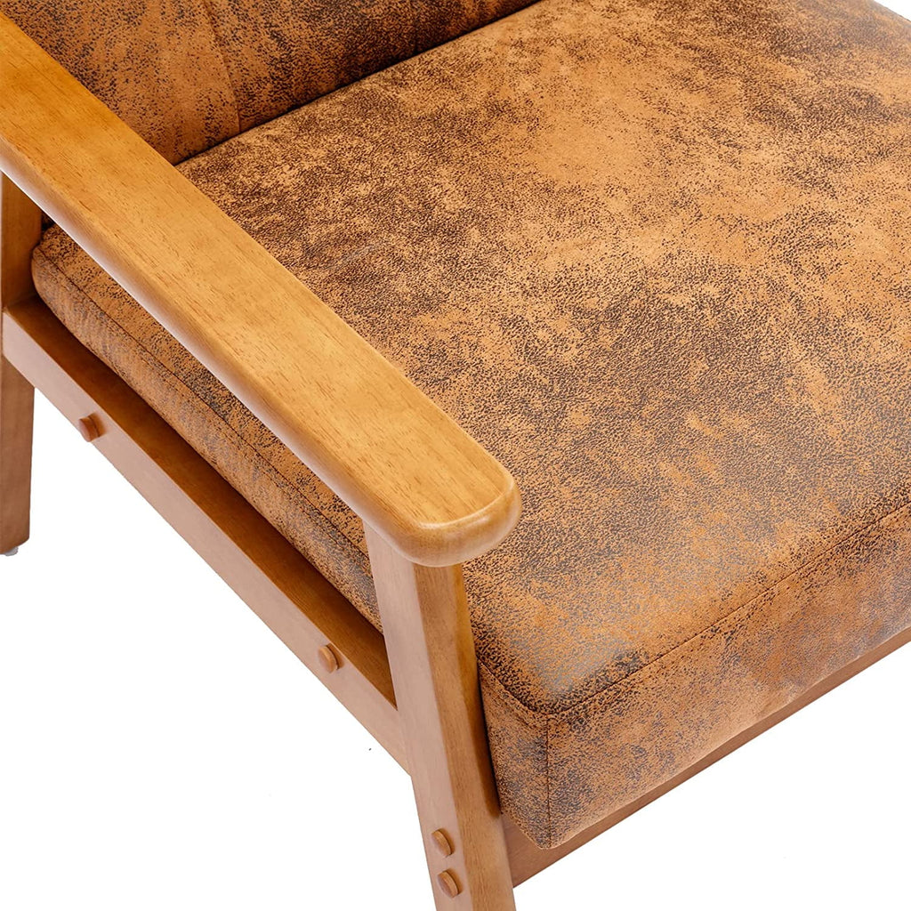 Set of 2 Accent Chairs with Arms and Side Table Z486