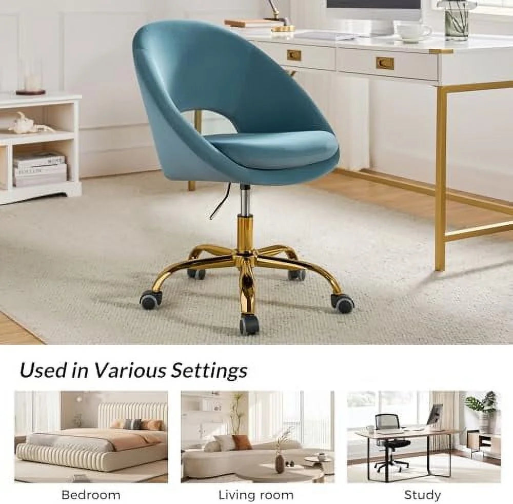 Yellow Velvet Office Chair X4825