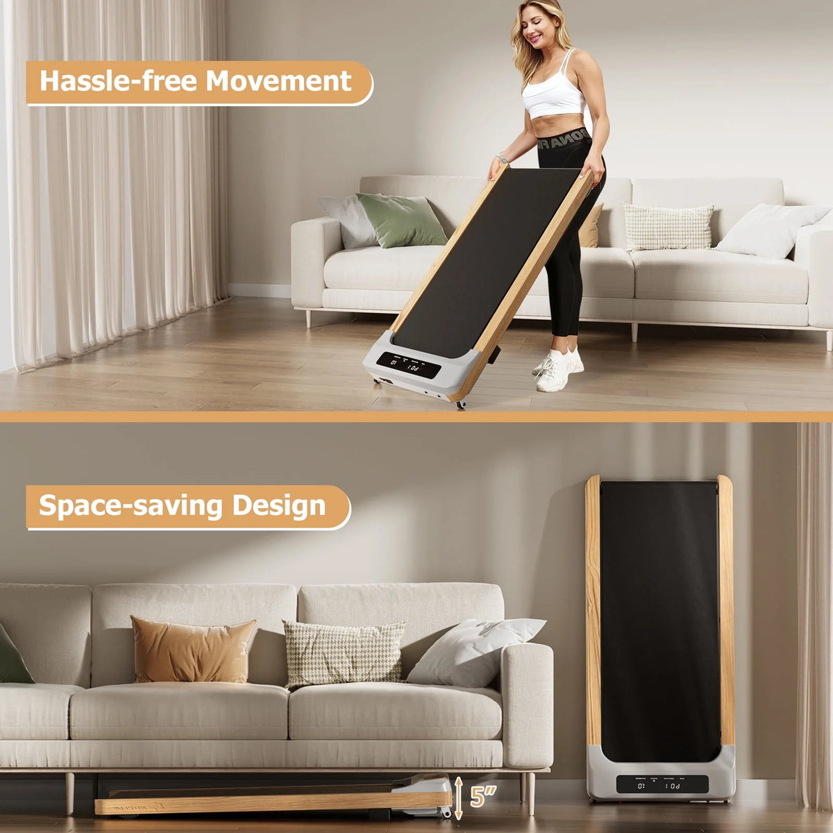Walking Pad Treadmill with Remote Control D422486