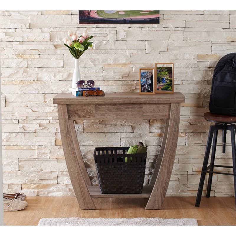 Light Oak Console Table D553