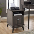 Tall Wooden File Cabinet with Fully Extended Drawer T5323