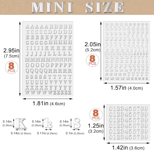 24 Pack Resin Mini Letter Stickers B267876