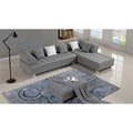 Gray Faux Leather Sectional with Right Facing Chaise S20598