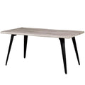 Modern Rectangular Wood Dining Table with Metal Legs W505