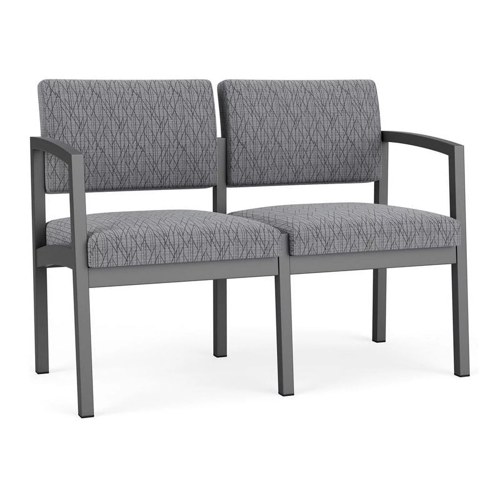 Charcoal Gray Fabric Loveseat G5515