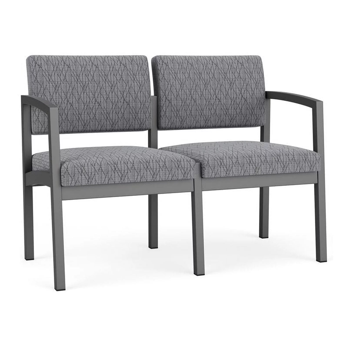 Charcoal Gray Fabric Loveseat G5515