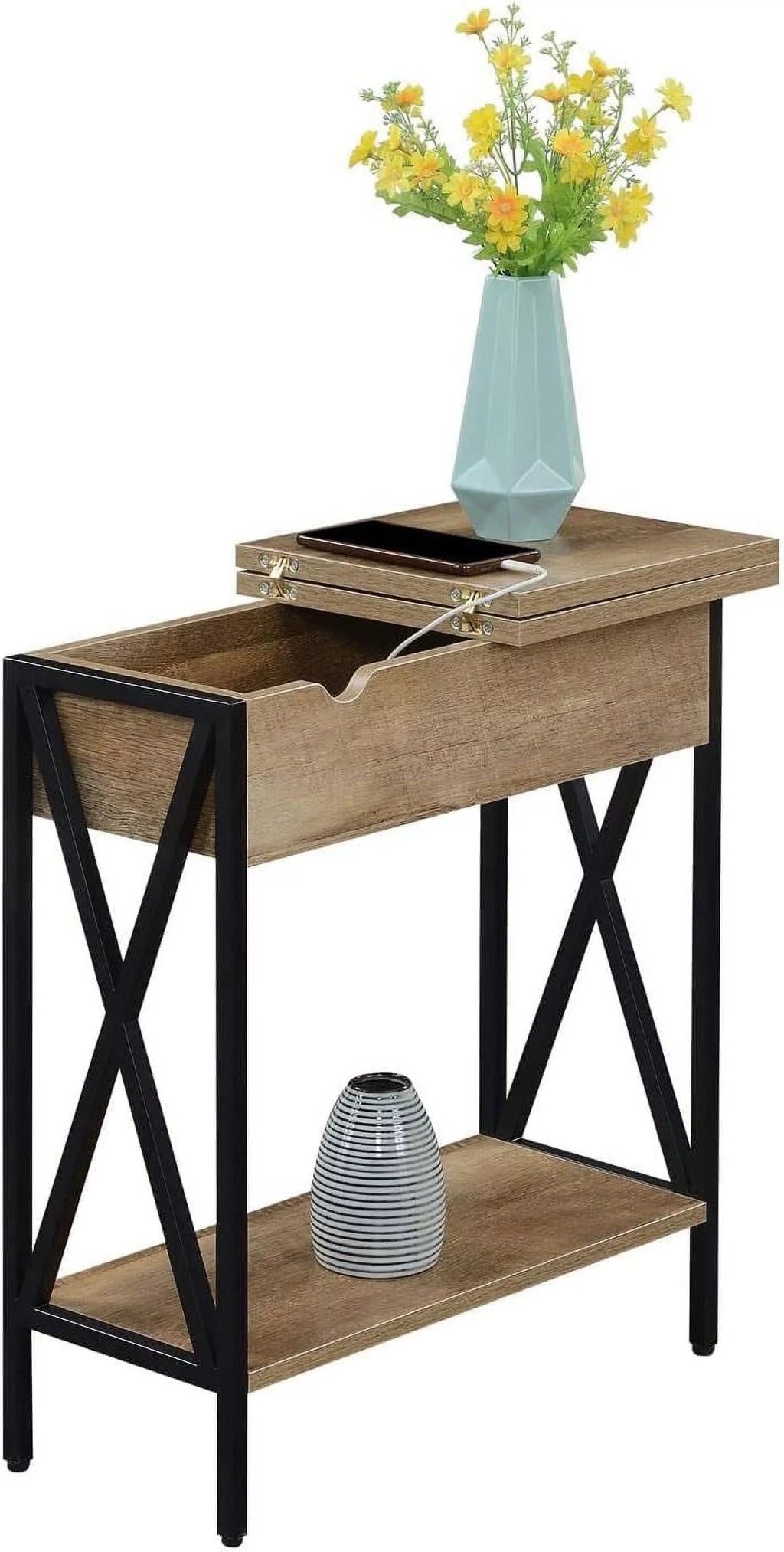 End Table with Charging Station and Shelf L239820