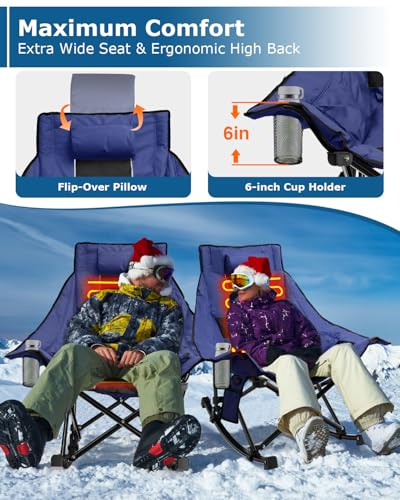Oversized Heated Camping Chair with 3 Heat Levels F296