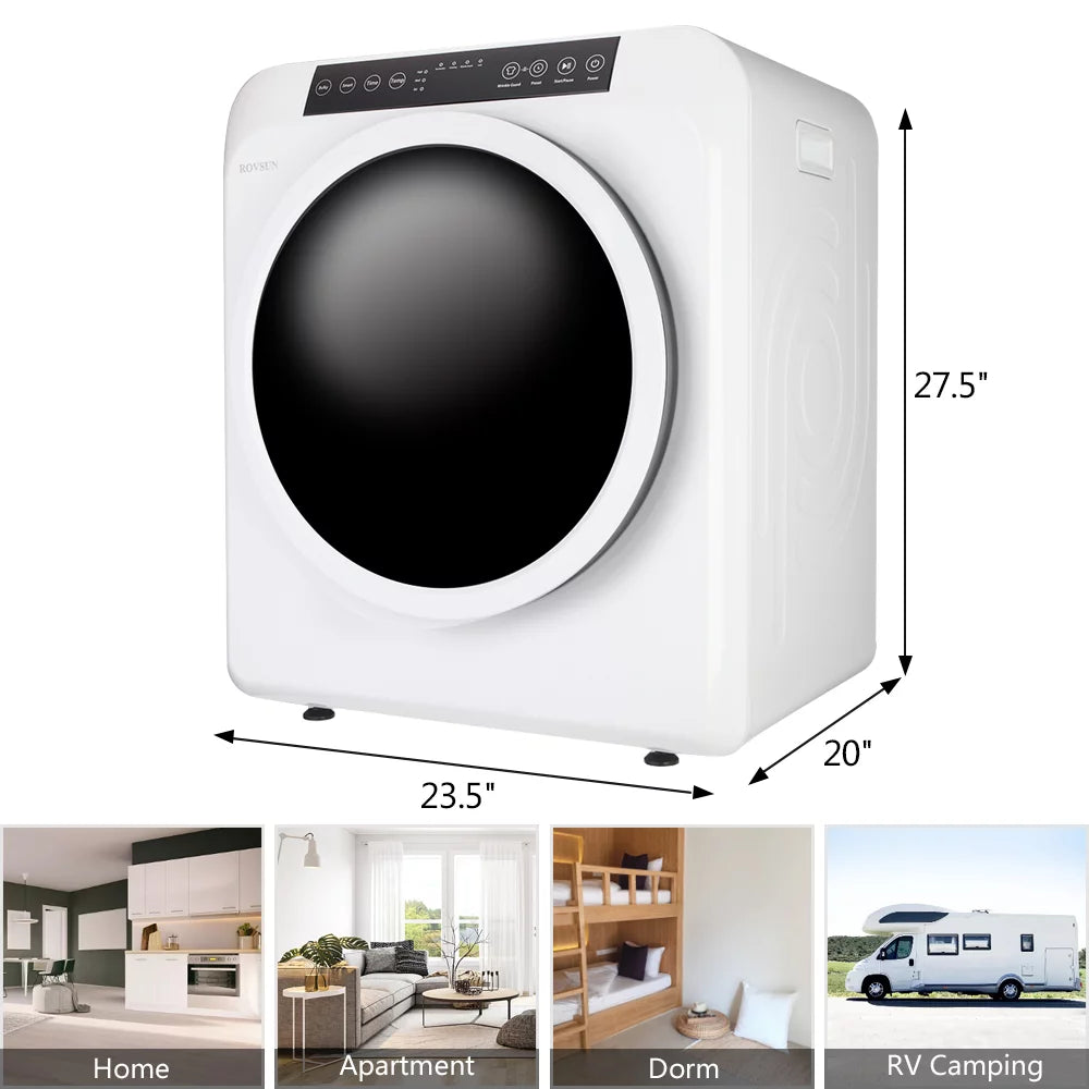13.2LB Portable Front Load Laundry Dryer White L31729