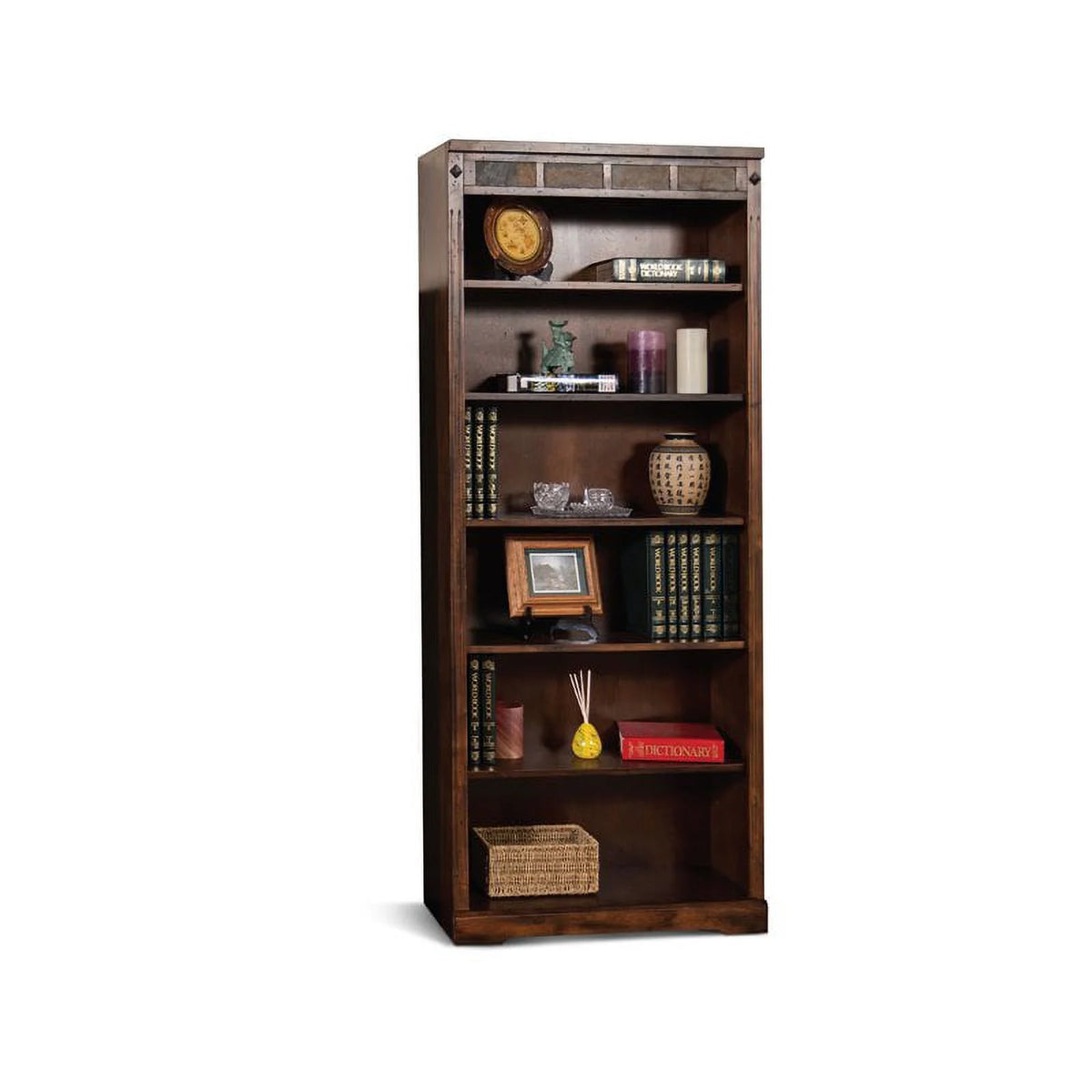 72" Traditional Wood Bookcase U7502