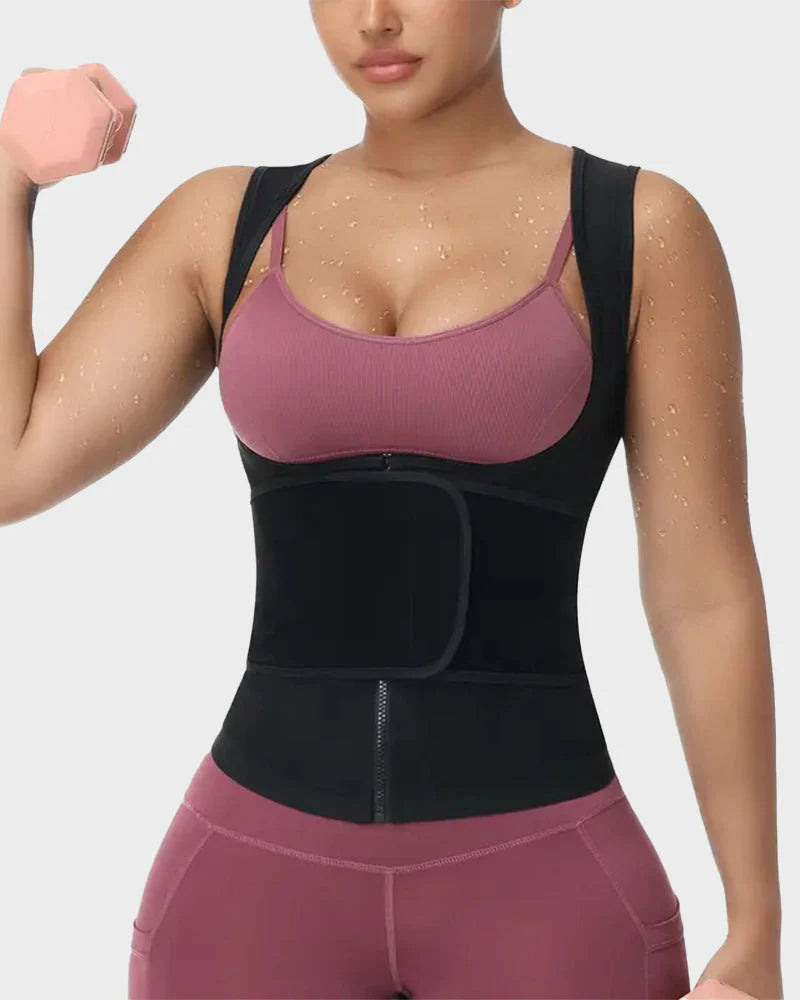 Adjustable Sauna Sweat Waist Trainer Tank Top S4259