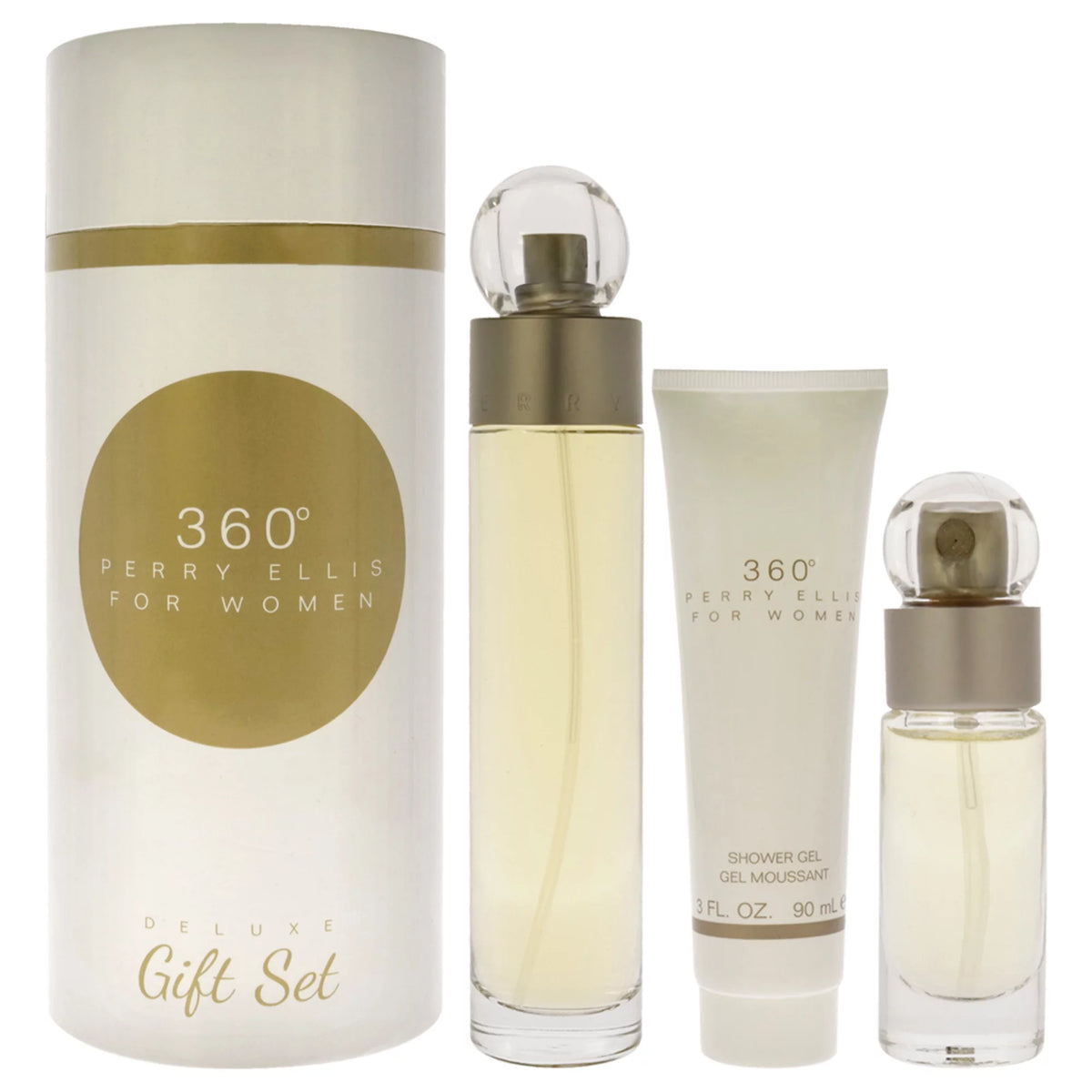3 Pc Gift Set 3.4oz EDT Spray 0.25oz EDT Spray 3oz Shower Gel R113