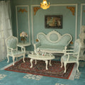 Victorian Dollhouse Furniture Set, 1/12 Scale 8pcs White & Green B504