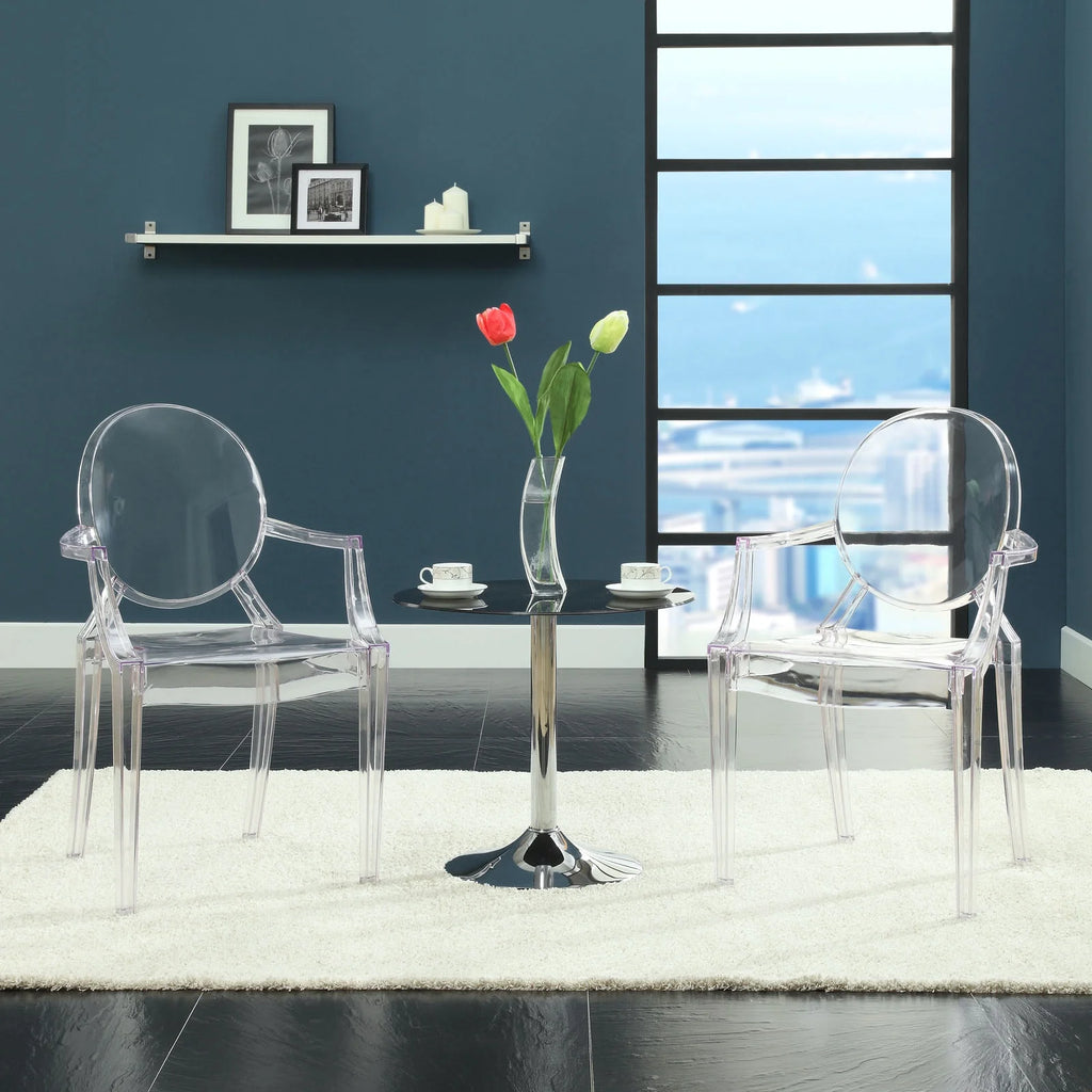 Clear Dining Armchairs Set of 2 E41475