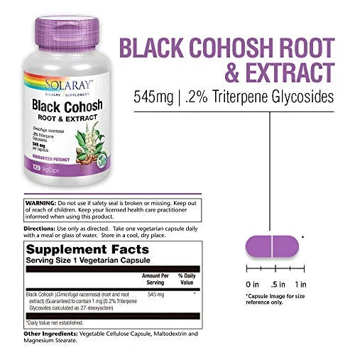Black Cohosh Root & Extract 545mg 120 VegCaps X45046